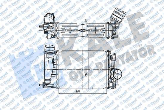 KALE 375810 Turbo Radyatoru Renault Megane Iv 15> Scenic Iv 15> Kadjar 15> Captur I 13> Talisman 15> 1.3tce (Brazing) (281x217x80)